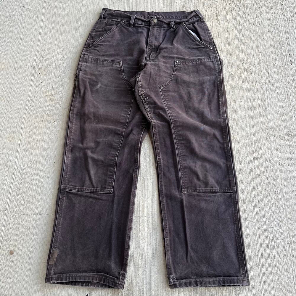 Carhartt B136 DKB brown double knee work wear carpenter pants